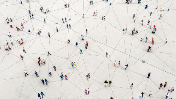 Image of People connected by lines