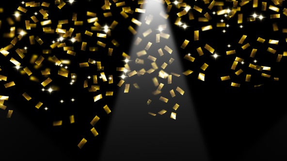 Awards confetti and spot lights image
