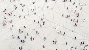 Image of People connected by lines