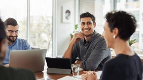 Meeting with laptops