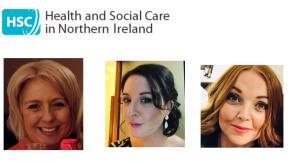 Featuring 3 seperate images of individuals with the logo for Health and Social Care in Northern Ireland.